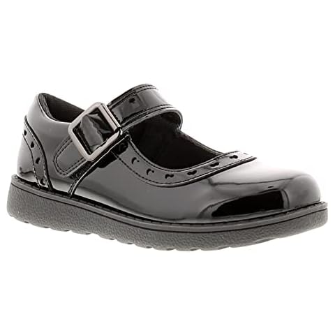 Princess Stardust Starry Girls School Shoes Black 13 Child UK Cover