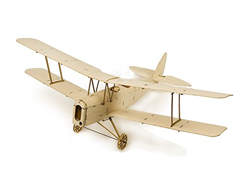 Dancing Wings Hobby Micro Indoor Balsa Wood Electric Airplane 400mm De Havilland DH82a Tiger Moth ;Balsa Laser-Cut Aircraft Kit to Build