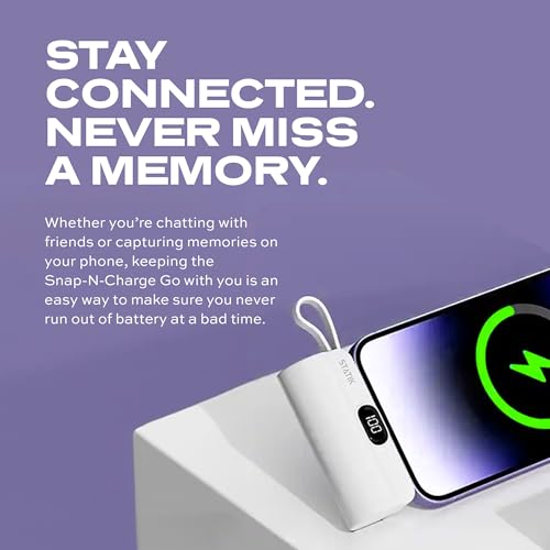Statik PUP-0375-C-WHT Snap-N-Charge Go 4800Mah Portable Charger Power Bank Fast Charging - Cell Phone Portable Power Banks - Portable Phone Charger Battery Pack Charger Portable - Micro Usb thumb #4
