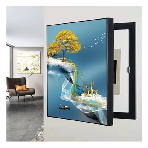 Couvercle de compteur électrique 50x6 cm tableau fusibles peinture decorative amovible