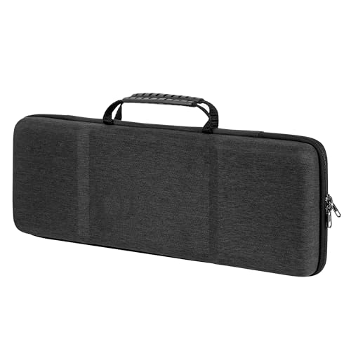 Image of GEEKRIA 90%-96% Keyboard and Mouse Combo Case, Compatible with Keychron V5 Max /Q5 Pro, Aula F99, RK Royal KLUDGE S98, RedThunder K95, 100 Keys Hard Shell Travel Carrying Bag (Dark Gray)