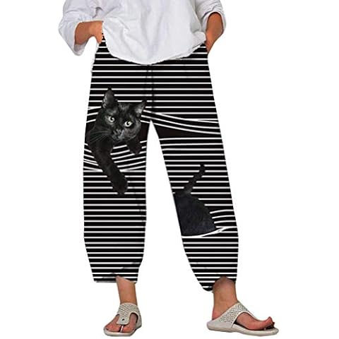 Onsoyours Hosen Damen 7/8 Jogginghose Mode Tierdruck Haremshose Trainingshose Cover