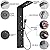BWE Shower Panel Rainfall Waterfall with Handheld Shower Matte Black 6 IN 1 Stainless Steel Shower Tower Panel System Massage Body Jets with Tub Spout Water Temperature Display Wall Mount