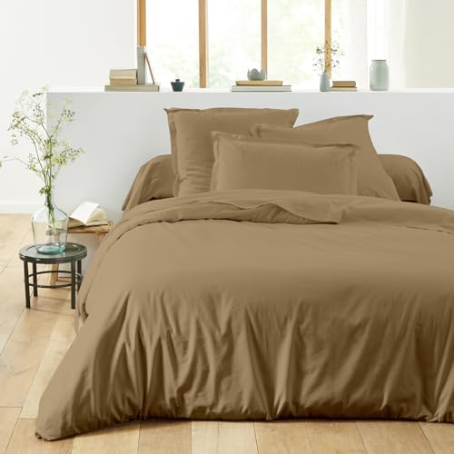 Drap housse uni en coton avec grand bonnet de 32 cm Les Unis
