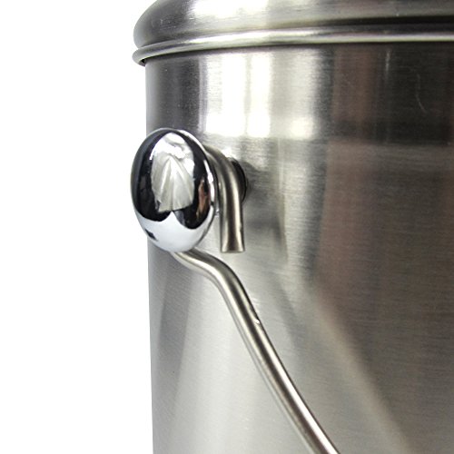 Abakoo Stainless Steel Compost Bin - 1.3 Gallon Premium Rust-Resistant Grade 304 Stainless Steel Kitchen Composter - Includes 4 Charcoal Filter, Indoor Countertop Kitchen Recycling Bin Pail