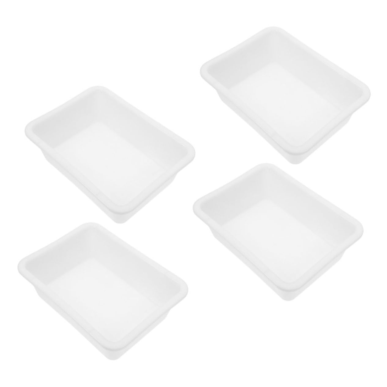 ABOOFAN 12 Pezzi Vaschetta da Laboratorio in Plastica Resistente ad Acidi e Basi Organizer per Esperimenti Chimici e Attrezzature Laboratorio