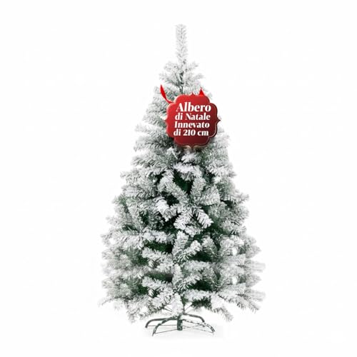 Avilia Albero di Natale Artificiale Innevato di 210 cm con 1078...