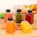 Moretoes 6pcs 10oz Plastic Juice Bottles with Caps, Clear Empty Reusable Water Bottles, Disposable Beverage Containers Bulk for Juicing Smoothies Turmeric Juice Milk and Other Beverages
