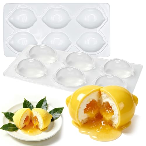 6-Cavity Lemon Silicone Mold 3D Baking Silicone Mold for Mousse Cake