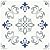 MORCART Peel and Stick Floor Tile - 20 PCS, 8" x 8" Vinyl Flooring - Waterproof Self-Adhesive Floor Tile for Bathroom, Kitchen, Living Room, Bedroom - Blue and Gray/Retro Floral Look