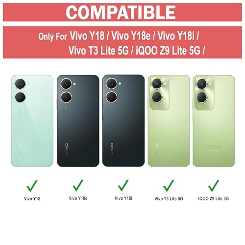 Image of Zapcase Back Case Cover for Vivo Y18 | Compatible for Vivo Y18 Back Case Cover | Clear Case with Camera Protection | (TPU + PC | Matte Black)