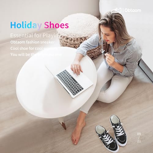 Image of Obtaom Women Canvas Mules Memory Foam Clipper Fashion Sneakers Comfortable Slip-On Mule Backless Holiday Shoes