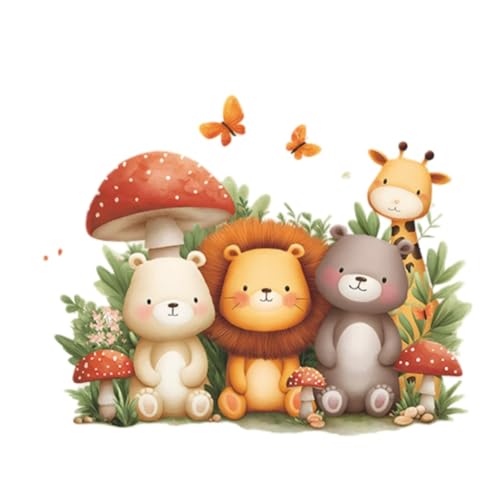 Vinilo decorativo Achang con animales safari para pared