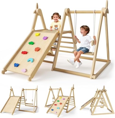 STYPLZ 5-in-1 Faltbares Indoor Klettergerüst für...