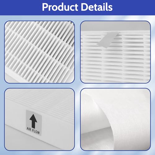 Image of HPA300 HEPA Air Purifier Filter R for Honeywell HPA300 HPA200 and HPA5300 Series, 6 Pack H13 True HEPA Filter Compatible with Honeywell Filter-R, HRF-R3