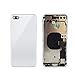 CELL4LESS Back Housing Assembly Metal MidFrame w/Major Components Pre-Installed Including Buttons for iPhone 8 Plus NO Logo (White)