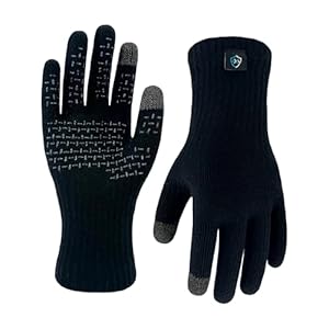 DexShell Waterproof Knit Gloves for Men & Women, Lightweight Touchscreen Wet-Grip for Running Hiking, Spring & Fall Use
