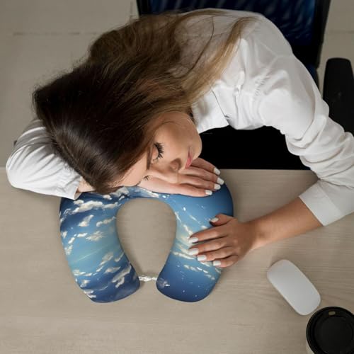 Almohada de espuma viscoelástica para viaje U miniatura 6