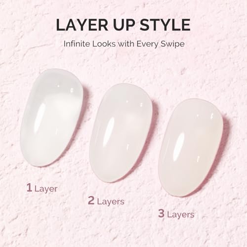 Image of MelodySusie Milky White Gel Nail Polish, 0.5Fl.oz Jeweliver Gel Polish Milky Natural Color Sheer Soak Off UV LED Light Cure Gift for Women Girls Nail Art Manicure DIY at Home JG36