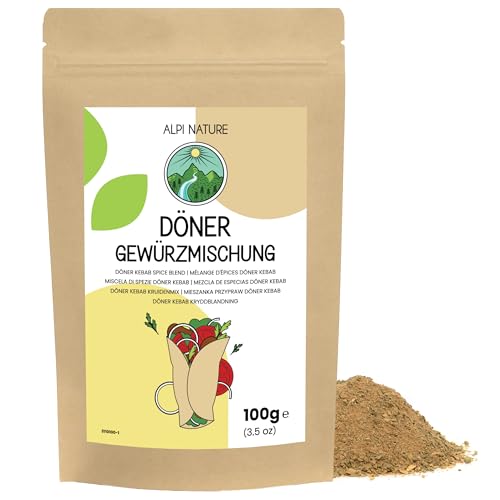 Alpi Nature Doner Kebab Condimento 100g, Mix di Spezie per Döner Kebab di Pollo, Agnello e Carne