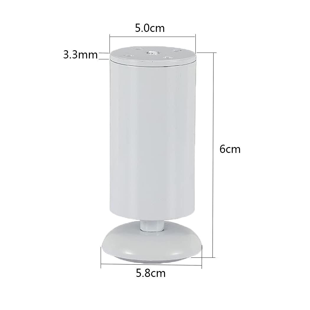 Piedini Regolabili per mobili in Acciaio Inox per Divano, Poltrona, Armadio, Letto, Set da 4 Pezzi (6 cm) di Colore Bianco