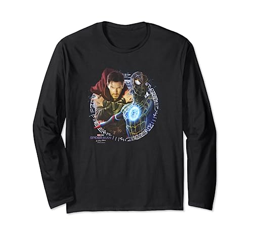 T-shirt Spider-Man No Way Home manches longues vêtement Marvel imprimé noir pour homme
