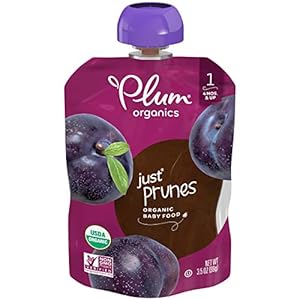 Plum Organics | Stage 1 | Organic Baby Food Meals [4+ Months] | Just Prunes | 3.5 Ounce Pouch (Pack Of 12) Packaging May Vary