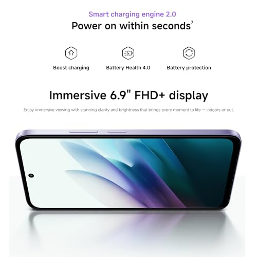 XIAOMI Redmi 15 - Smartphone Von 6 + 128GB, Violett, Bildschirm Von 6,9" 120Hz, procesador Snapdragon® 685, 50MP-Kamera, 7000mAh, Keine Ladegeräte enthalten