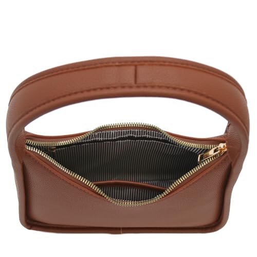 Image of Small Minimalist Shoulder Bag for Women, Faux Leather Underarm Purse, Chic Top Handle Handbag for Everyday