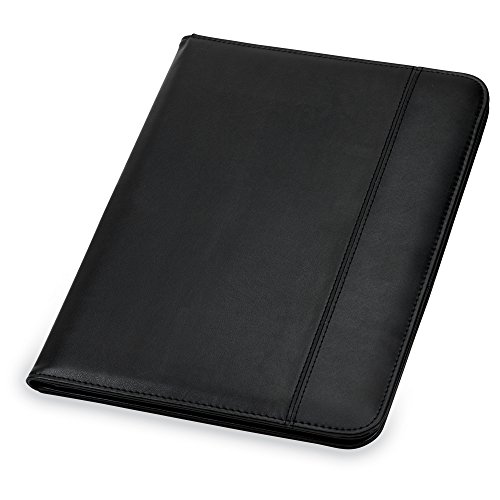 Samsill Corporation 71310 Leather Trim Padfolio 9.75x12.6 Black