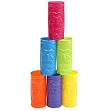 Fun Express Assorted Plastic Tiki Mugs - 12 Pieces