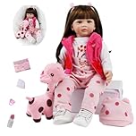 TYRUGD 24 inch 60cm Reborn Dolls Lifelike Reborn Baby Dolls Girls Realistic Silicone Vinly Babys Doll Birthday Gifts