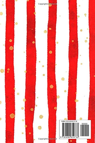Christmas Gift Tracker: Xmas Holiday Season Present Planner | Organize and Manage Your Purchases with this handy Organizer | Red Stripes Golden Dots Design for a warm and cosy Christmas Feeling image 2