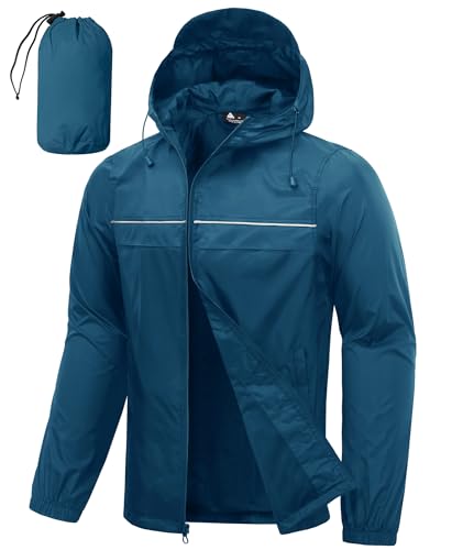 Image of SWISSWELL Mens Rain Jacket & Coats Packable Lightweight Waterproof Rain Shell Hooded for Golf Travel Hiking