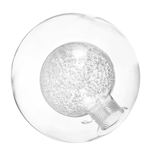 Yardenfun Clear Glass Ball Lamp Shade for Socket Threaded Replacement Lighting Fixture with Smooth Edges Decorative Globe Cover for Bedside Lamps Wall Sconces Patios and Hotels