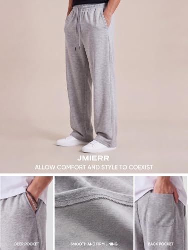 Image of JMIERR Men's Casual Baggy Pants Lightweight Wide Leg Lounge Travel Pants Streetwear with Pockets