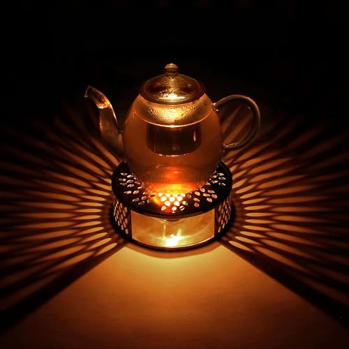 Creano Tea Pot Warmer - Made of Stainless Steel with Tea Light Holder - Tea Warmer, Coffee Warmer, Tea Light - Stable Does Not Rattle - Suitable for All Teapots