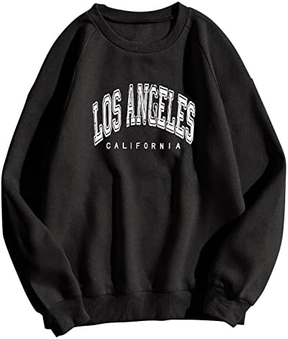 California Sweatshirts For Teen Girls Round Neck Letter Graphic Oversize Pullover Casual Pullover Fall Winter