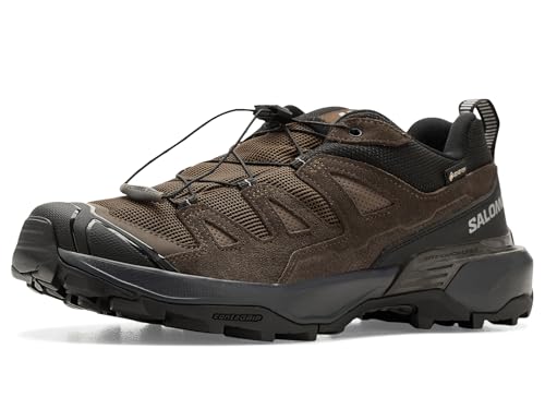 Salomon X Ultra 360 Leather Gore-Tex Waterproof Men's Hiking Shoes, Stability, Grip, Waterproof and All-Weather Protection, Dark Earth, 11