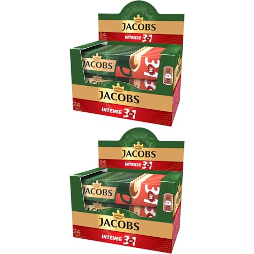 Jacobs 3 en 1 Café Instantáneo Intenso 48 x 17.5 gr Sabor a Café Intenso