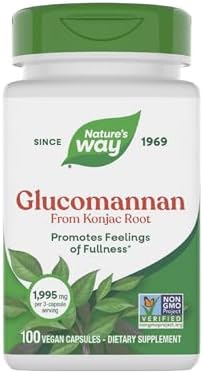 Nature's Way Herbal Glucomannan from Konjac Root Capsules, Promot...