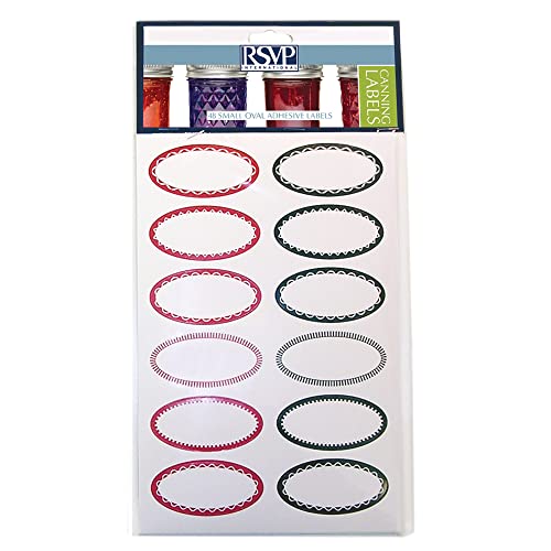 Rsvp Oval Canning & Jelly Jar Labels, Small, 48 Count #TOP24