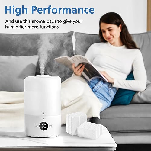 Image of ShufudeJa Humidifier Aroma Pads 30 Pack, Aroma Pad Replacement Filter Compatible with LEVOIT LV600S, Classic300S, LV600HH, OasisMist450S Humidifiers, Increase Fragrance Function