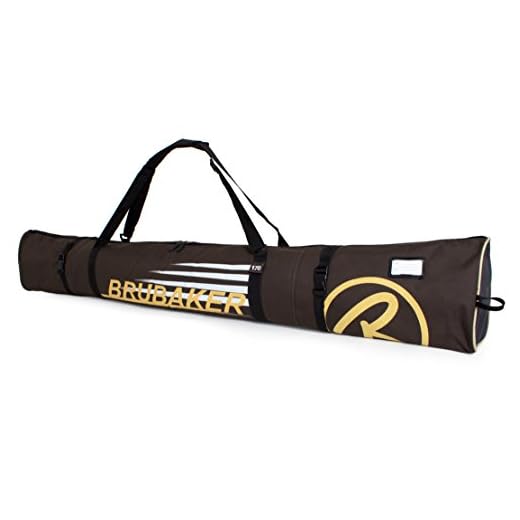 BRUBAKER Padded Ski Bag Skibag Carver Champion - Limited Edition - 170 cm / 66 7/8" Brown Sand