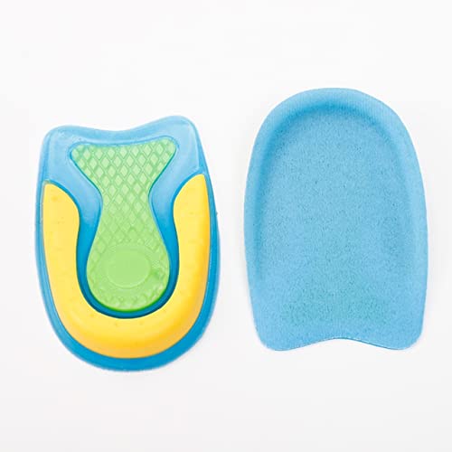 2 pares de plantillas para talón de gel de silicona – Protege los espuelas del talón, alivia la fascitis plantar, reduce los golpes y el dolor – Suaves y cómodas para uso diario