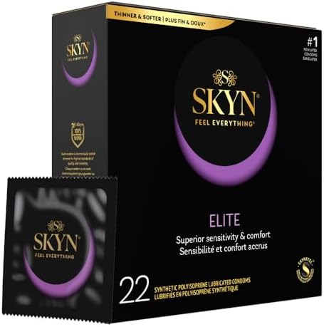 SKYN Elite Condoms - 22 Count - Ultra-Thin, Lubricated Latex-Free...
