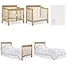 Dream On Me Aden 4-in-1 Convertible Mini Crib In Natural, Greenguard Gold Certified, Non-Toxic Finish, New Zealand Pinewood, With 3 Mattress Height Settings