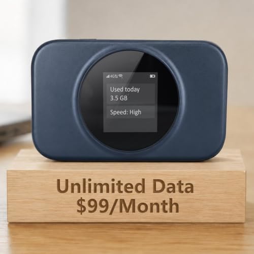 Image of Portable WiFi Hotspot - No SIM,10GB US Preloaded,Connect 8 Devices, Portable Internet Devices, for USA, Canada & Mexico, Mobile Pocket Hotspot Ultra Portable 4G LTE Travel Router