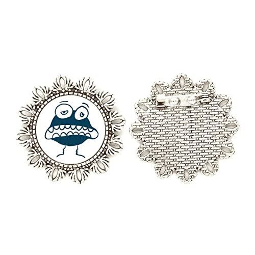 Broche de plata alienígena del universo para lucir en chaquetas y eventos