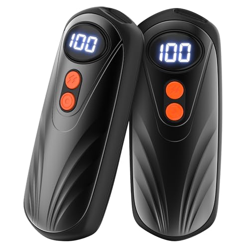 SFGSUP Scaldamani Elettrico 2 Pezzi, Scalda Mani Ricaricabile Portatile 6000mAh, 5 Livelli di Riscaldamento, Scaldamani Riutilizzabile per Campeggio, Escursionismo, Caccia, Regalo per Uomini e Donne